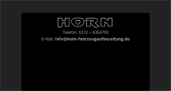 Desktop Screenshot of horn-fahrzeugaufbereitung.de