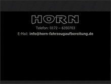 Tablet Screenshot of horn-fahrzeugaufbereitung.de